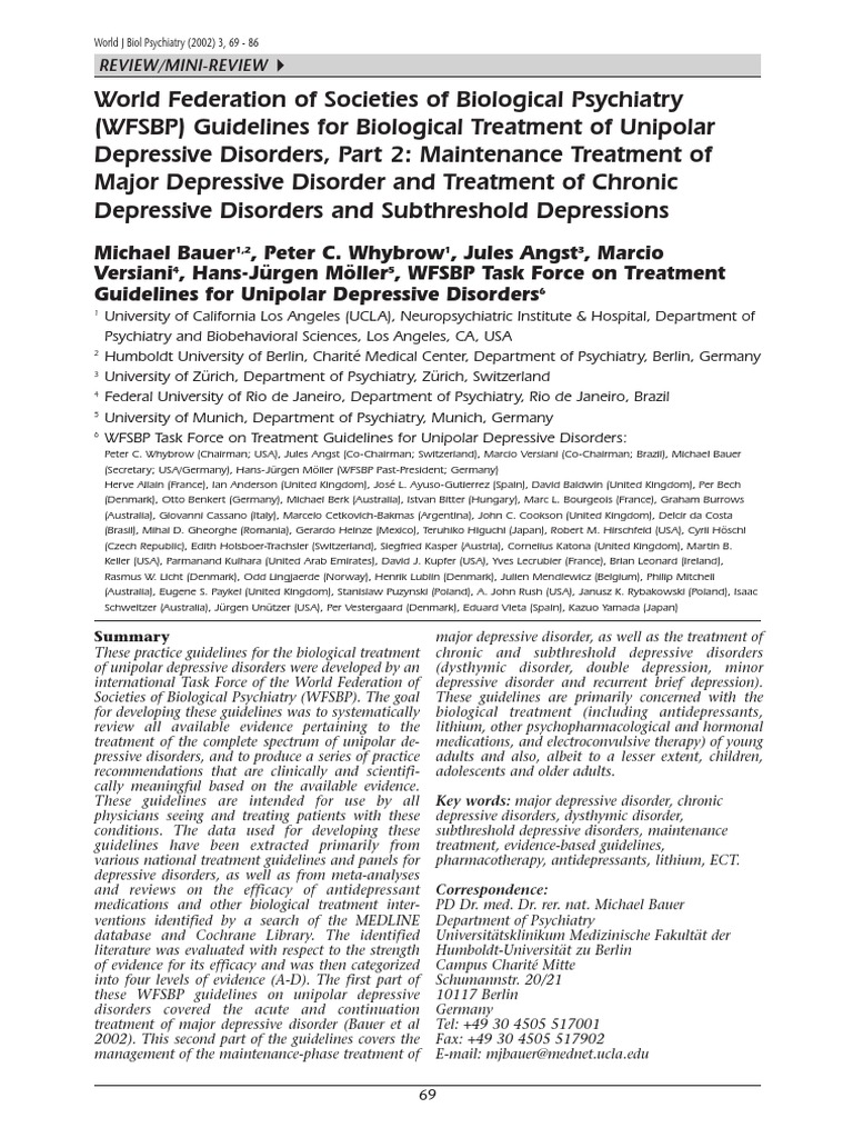 Depression 2 | PDF | Major Depressive Disorder | Antidepressant