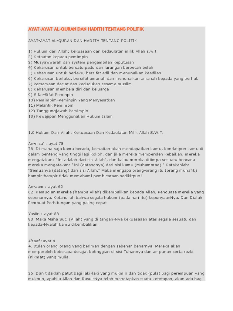 Surah Mengenai Politik Pdf