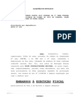 PRÁTICA JURÍDICA II - MODELO EMBARGOS À EXECUÇÃO FISCAL - ILEGITIMIDADE PASSIVA