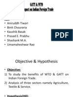 Gatt & Wto Its Impact On Indian Foreign Trade