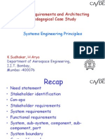 System Requirements and Architecting A Pedagogical Case Study in Systems Engineering Principles