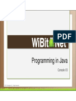 Programming in Java - 05 - Console Io