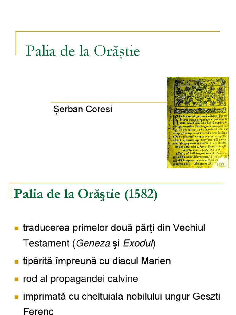 Palia De La Orastie