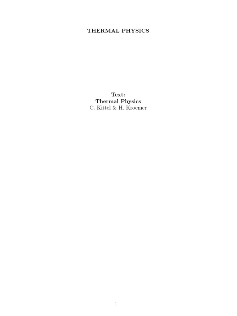 Understanding Thermal Physics Concepts | PDF | Heat | Entropy