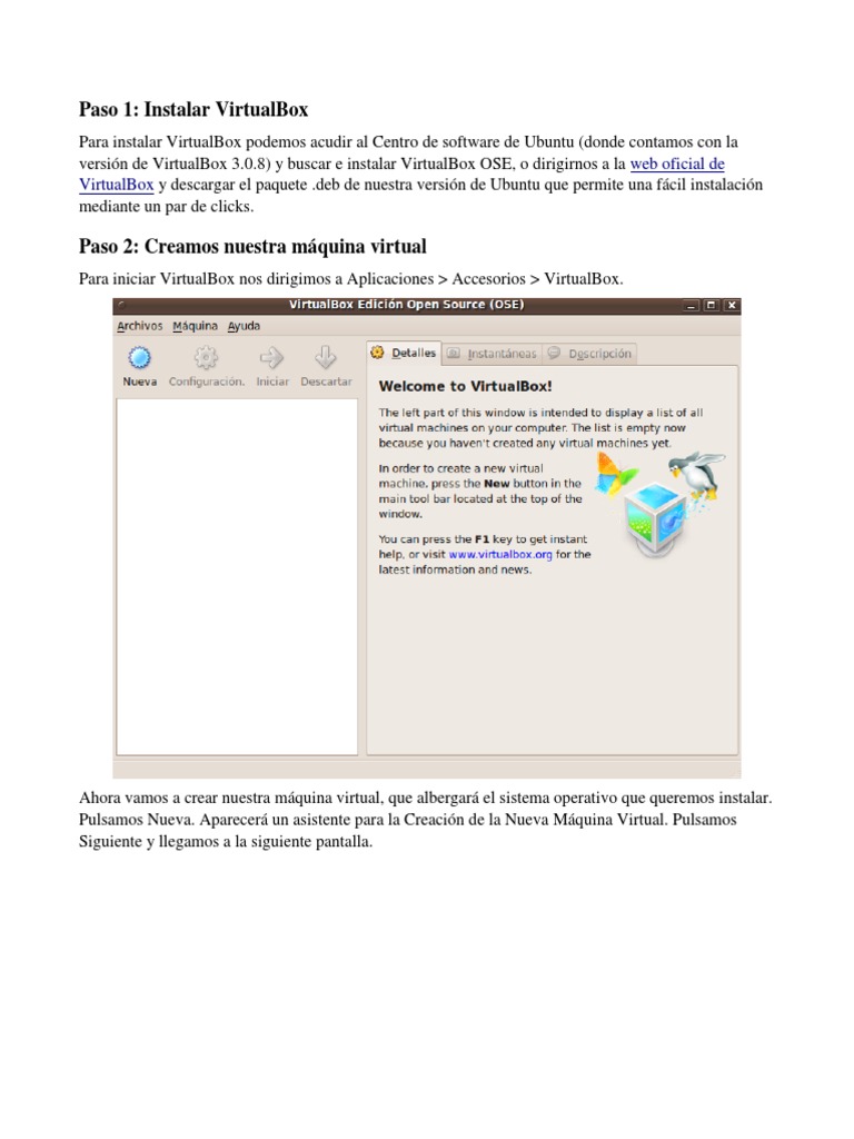 Paso 1 Instalar Virtualbox  Oficial De Virtualbox