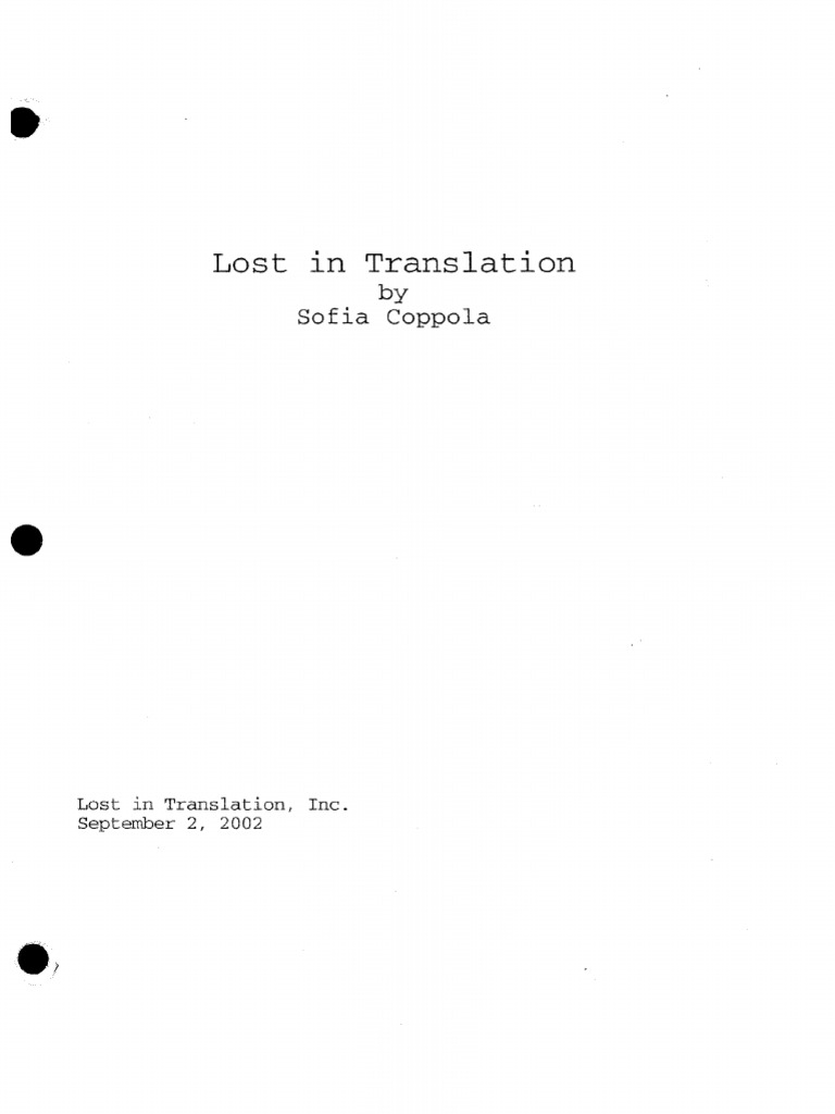 Lost in Translation PDF