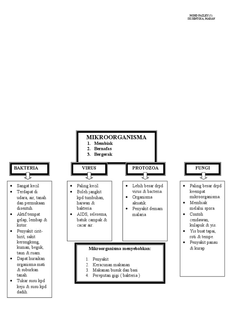 Mikroorganisma: 1. Membiak 2. Bernafas 3. Bergerak 