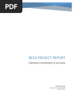 Becg Project Report: Corporate Covernance of Axis Bank