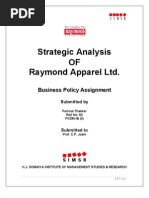 Strategic Analysis of Raymond App. Ltd.