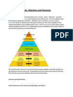 Goals, Objectives and Outcomes