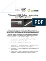 Vitabeam Led Tube Flyer 2014