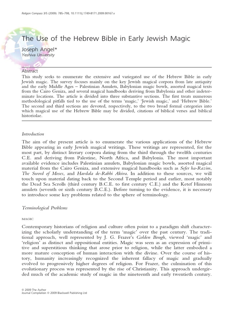 Jewish Magic Compass | PDF | Magic (Paranormal) | Tetragrammaton