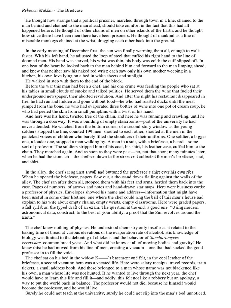 Rebecca Makkai The Briefcase PDF Nature