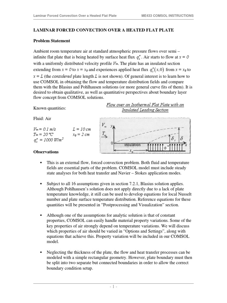 Laminar Convection Over Heated Plate Guide | PDF | Boundary Layer ...