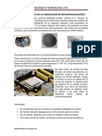 El Uso Del Silicio en La Fabricacion de Microprocesadores