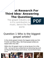 Context Research For Third Idea-Answering The Questions