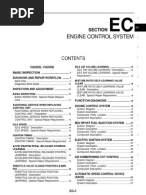 08 Nissan Teana J32 Service Manual Ec Pdf Throttle Vehicle Parts