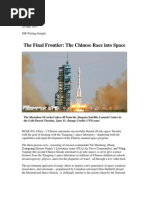 The Final Frontier: The Chinese Race Into Space