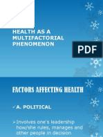 Health As A Multifactorial Phenomenon