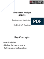 GBF459 - Matrix Algebra