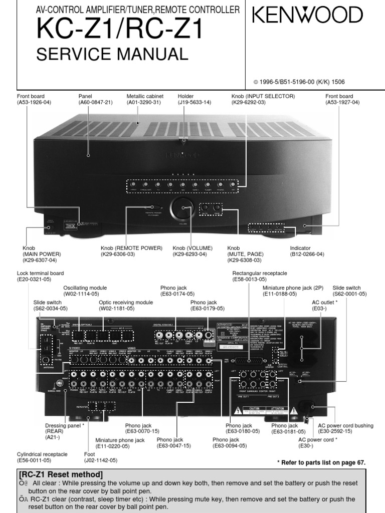 5196 KC-Z1 RC-Z1 | PDF | Electrical Connector | Electronics