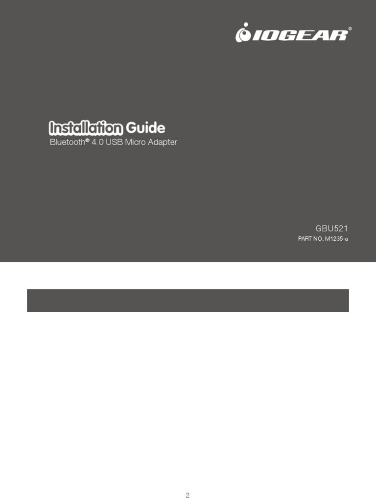 Gbu521 Manual Pdf Bluetooth Installation Computer Programs