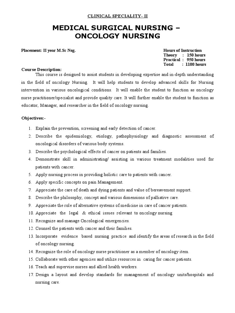 Oncology Nursing | PDF | Nursing | Radiation Therapy