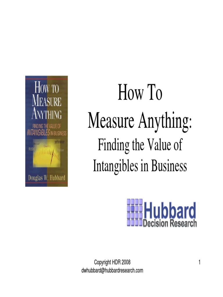PLN08 BO3 Hubbard How To Measure Anything PDF Risk Uncertainty