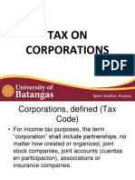 Tax On Corporations