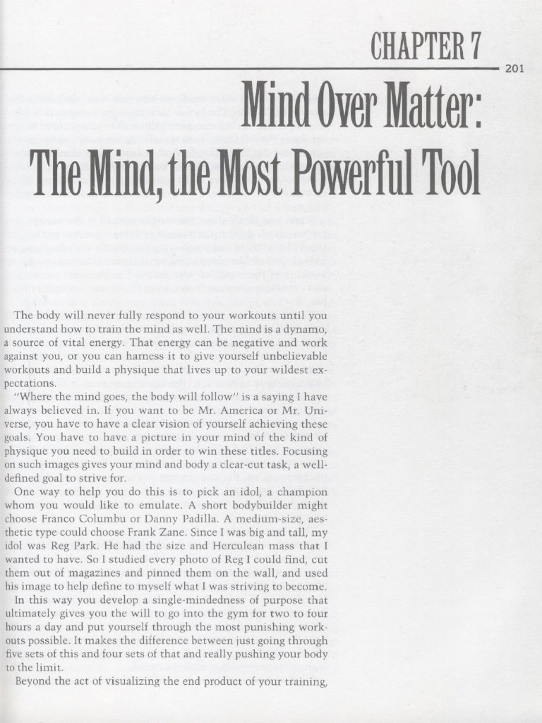 Arnold Schwarzenegger's Encyclopedia of Modern Bodybuilding - Mind Over