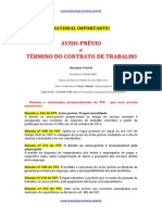 Aviso Previo Termino Contrato Trabalho