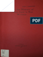 Donahue, C - Why the History of Canon Law is Not Written_1984