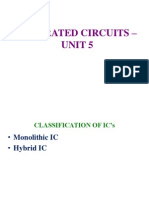 Integrated Circuits Unit 5