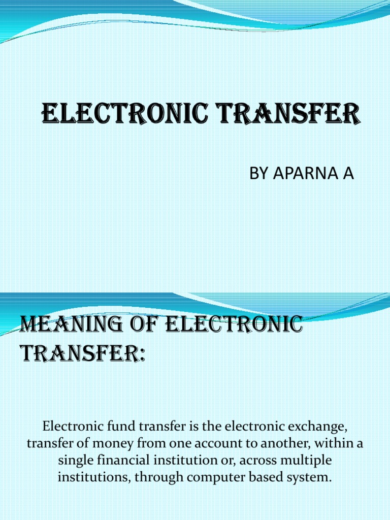 Understanding Electronic Fund Transfers | PDF | Payments | Debits And ...