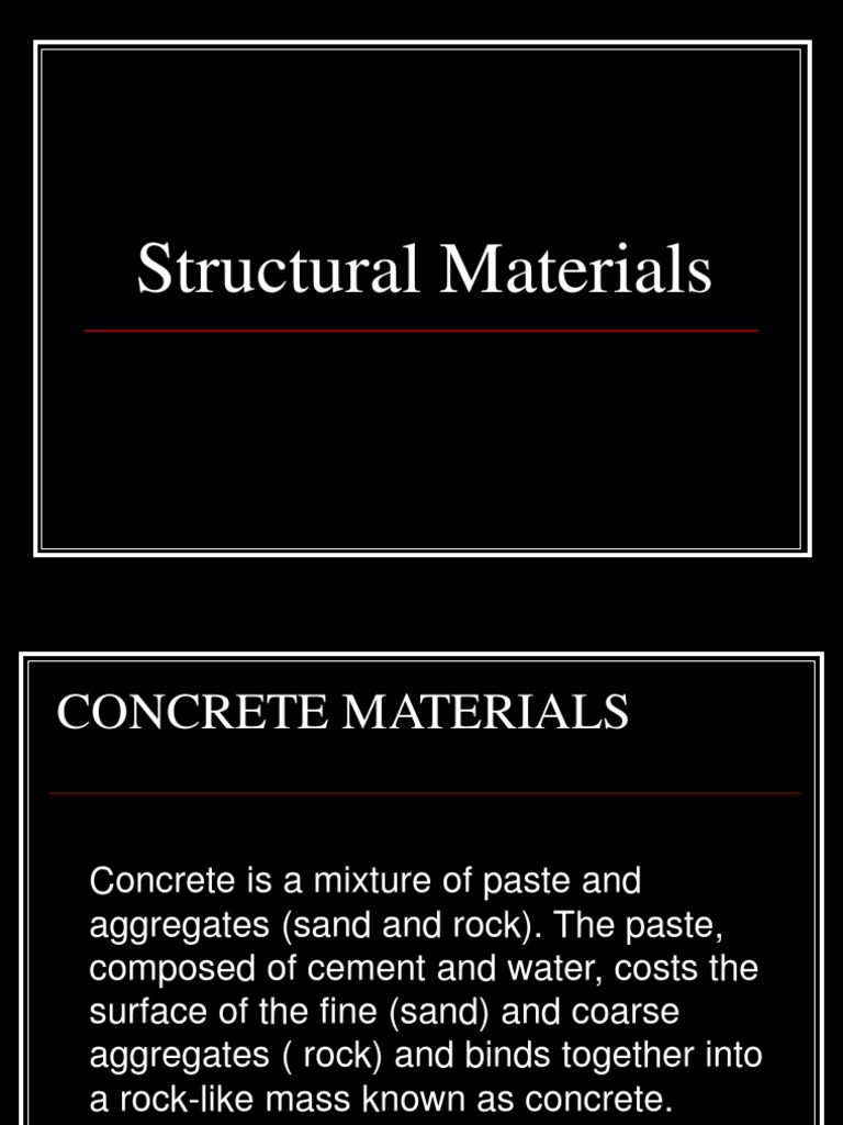Structural Materials PDF PDF Construction Aggregate Strength Of