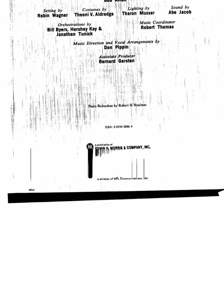 A Chorus Line Complete Score