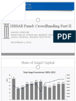 Crowdfunding Panel at Harvard Business School (Dec 4, 2013)