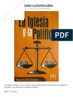 LA IGLESIA Y LA POLÌTICA Por Mario Fumero