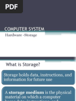 Computer System: Hardware - Storage