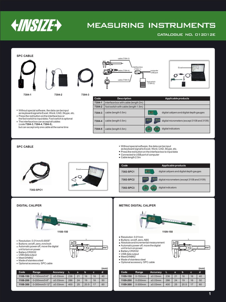 Catalog INSIZE - Instrumente de Masura | PDF | Tools | Scientific