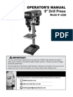 4208 8 Inch Drill Press Manual