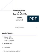 lecture02 Language Design and Overview of COOL