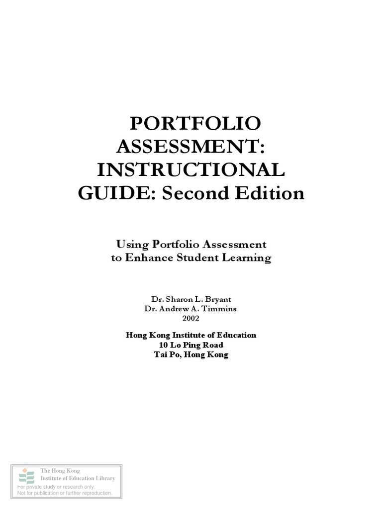 Portfolio Assessment Pdf Educational Assessment Teachers