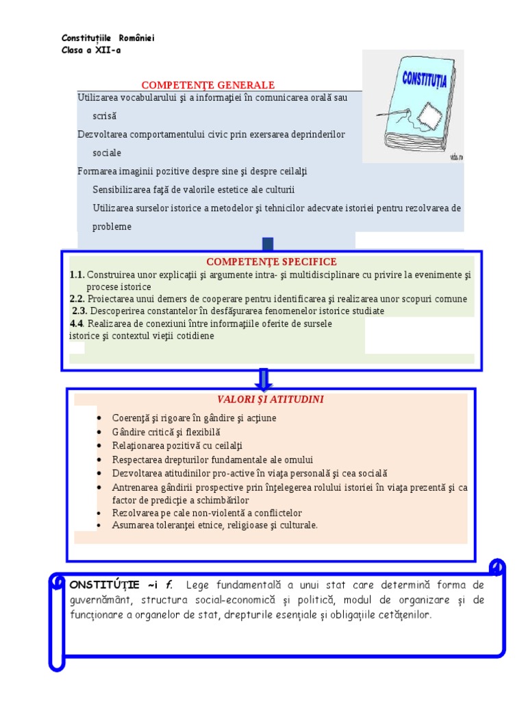 Constitutiile Romaniei PDF