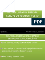 Razvoj Urbanih Sistema U Srednjem Vijeku