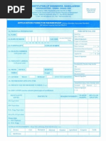 IEB (Institution of Engineers, Bangladesh) Membership Form