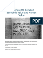 The Difference Between Economic Value and Human Value