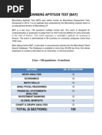 Bloomberg Aptitude Test (BAT)