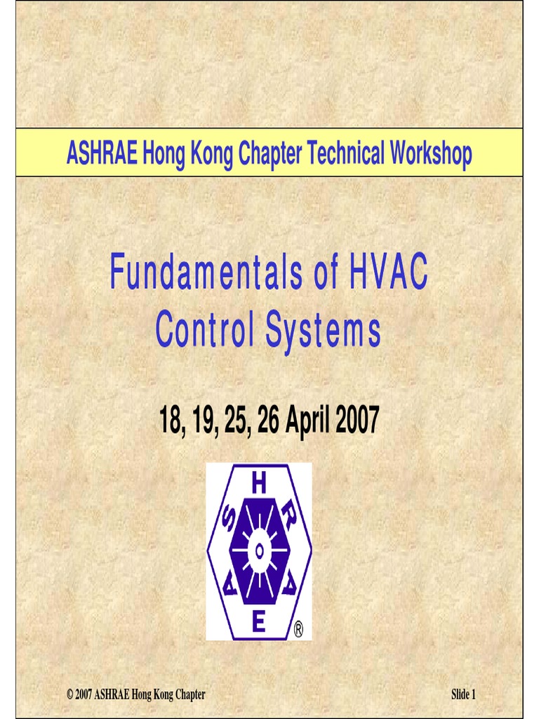 ASHRAE Workshop Control SamHui Part 4 | PDF | Hvac | Control System