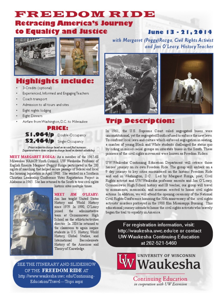 Freedom Ride Flier | PDF | African American Civil Rights Movement (1954 ...